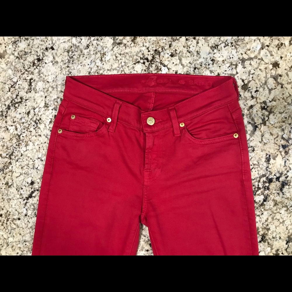Seven for all mankind red jeans.